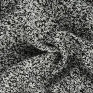 پارچه بوکله شاین دار رنگ مشکی سفید